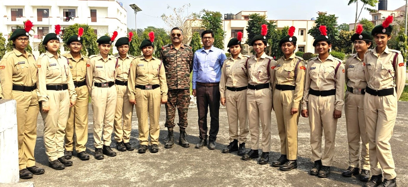कृषि महाविद्यालय में एनसीसी बी परीक्षा में शामिल हुए नाै कॉलेज के 244 कैडेट्स