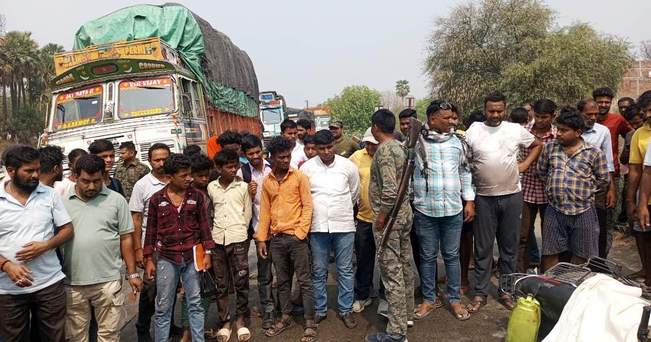 ट्रक से कुचल बाइक सवार की मौत