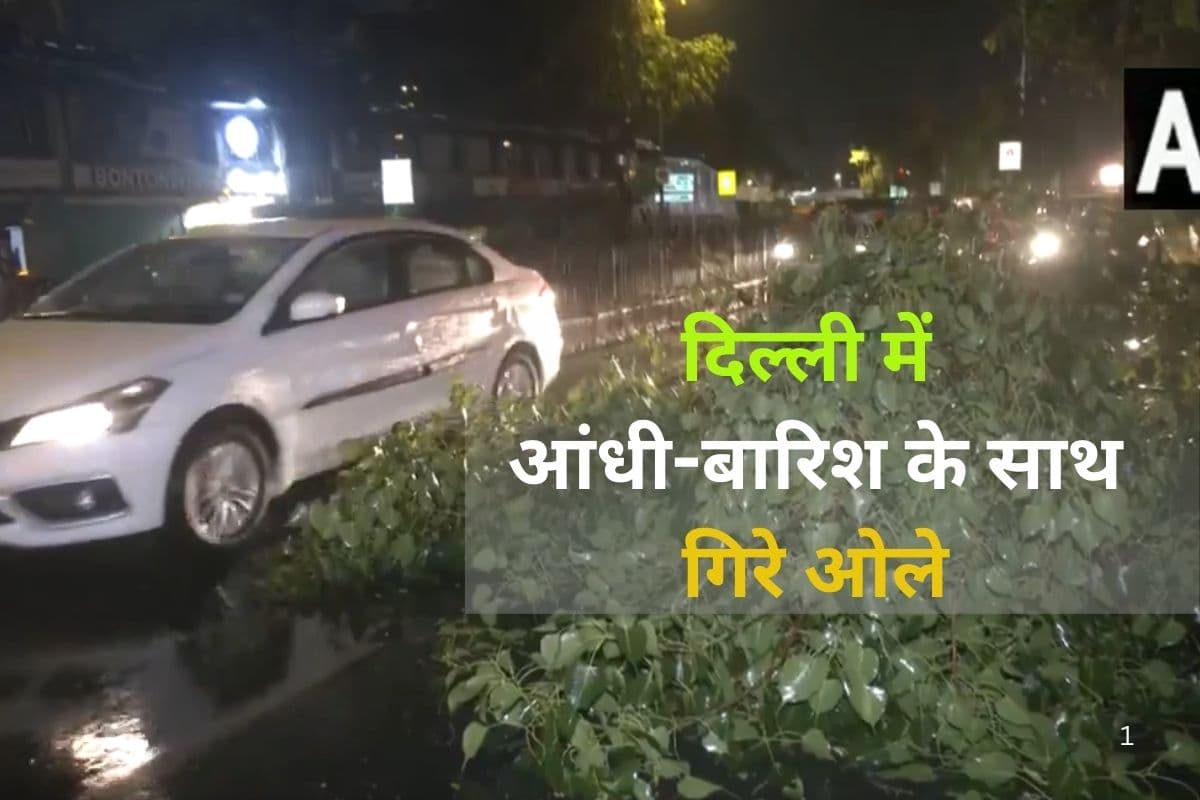 दिल्ली में आंधी-बारिश के साथ गिरे ओले, 60 से 80 किलोमीटर की रफ्तार से चली हवा