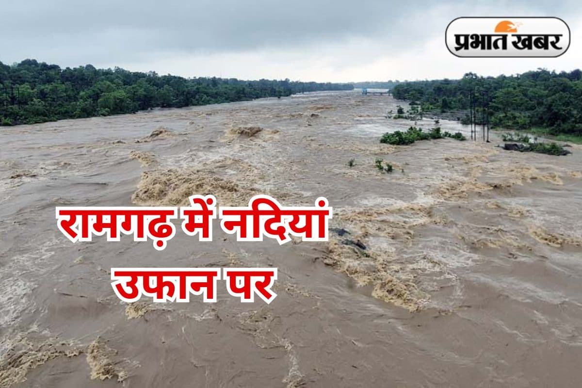Flood in Rajrappa: भारी बारिश के बीच दामोदर-भैरवी ने दिखाया रौद्र रूप, रजरप्पा में बाढ़