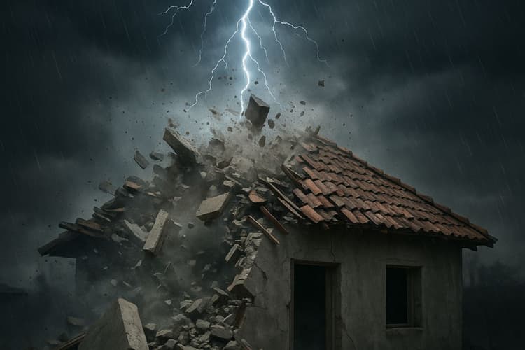 Rohtas: बिजली की तेज आवाज से गिरा मकान का छज्जा, वृद्ध की मौके पर मौत, दो घायल