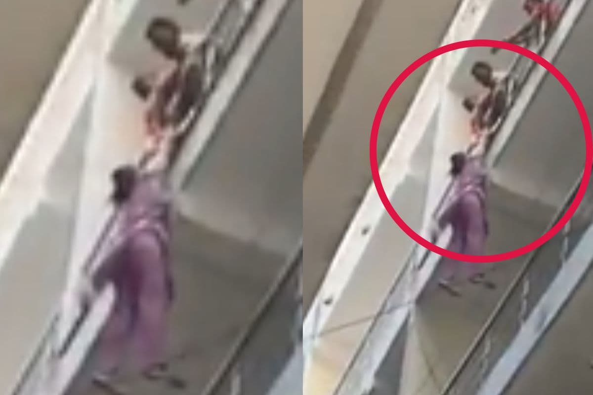 Viral video: हैवानियत की हद पार, पति ने पत्नी को रेलिंग से लटकाया, देखें वीडियो