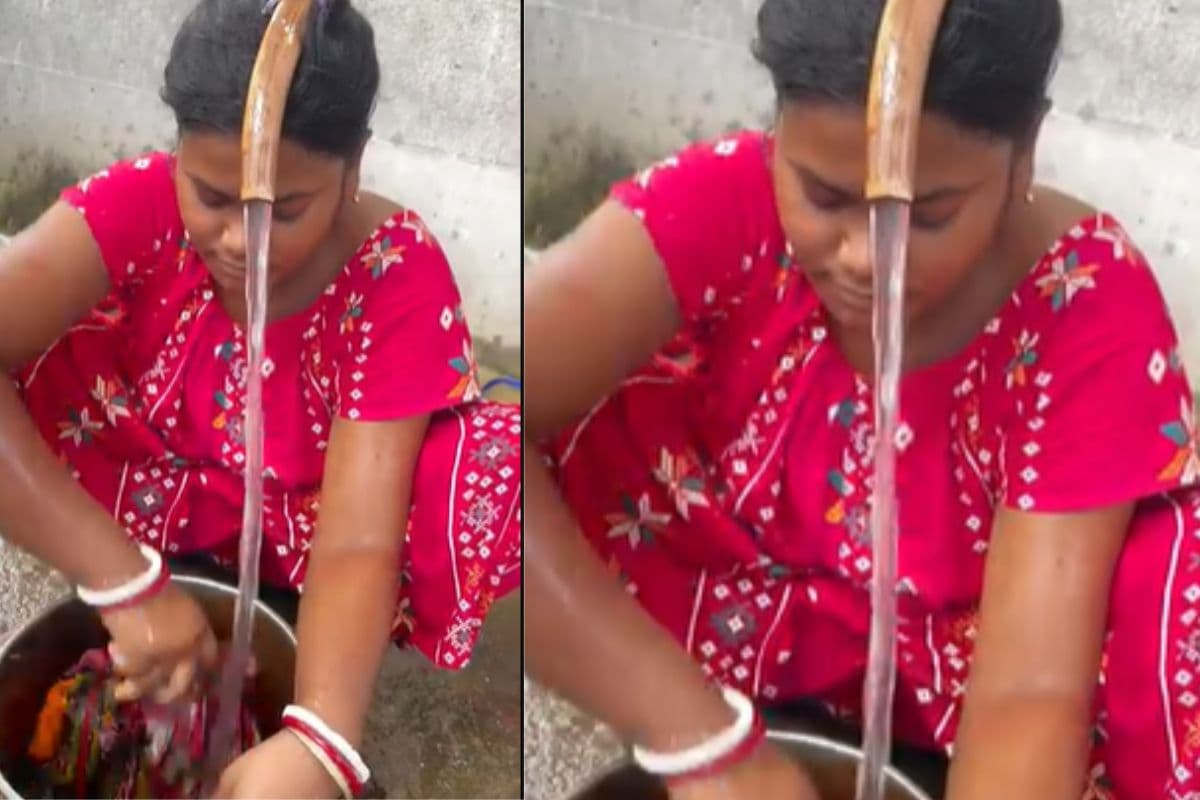 Viral Video: महिला ने बर्तन धोने का निकाला अनोखा जुगाड़, वीडियो देखकर नहीं रुकेंगी हंसी