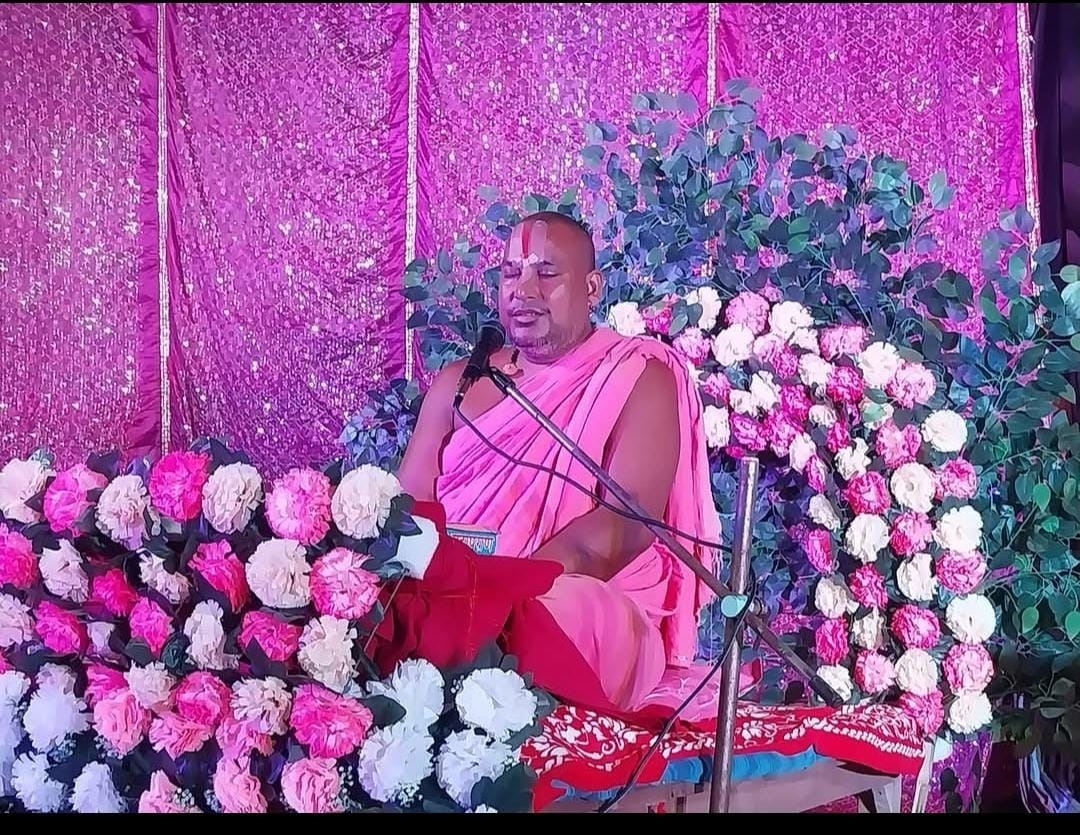 Motihari: भागवत कथा में भगवान कृष्ण के बाल लीला का किया वर्णन