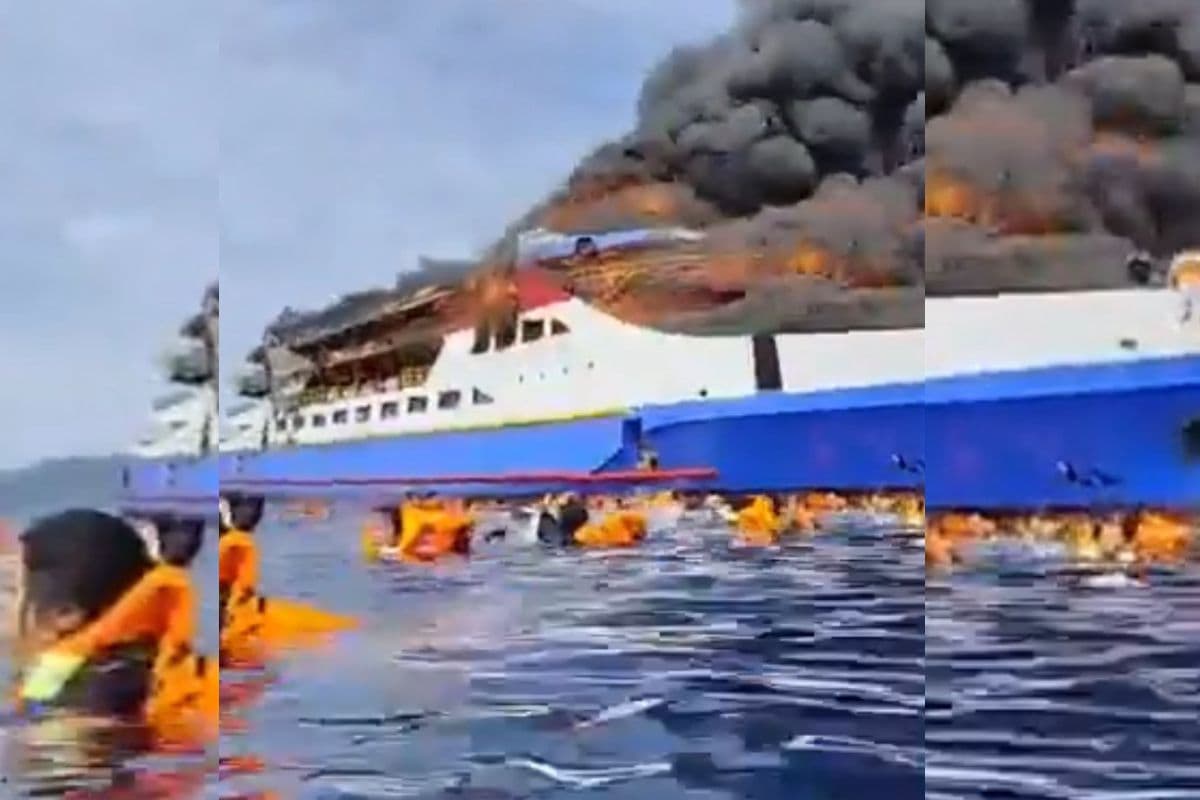 Indonesia Ferry Fire: बीच समंदर के धू-धू कर जलने लगा यात्री जहाज, 5 लोगों की मौत, बचाव जारी