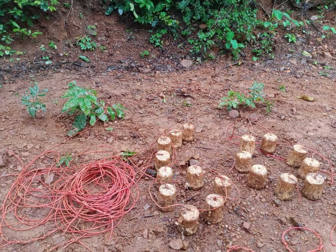 अड़की के बानामगड़ा जंगल से 18 आईईडी बम बरामद