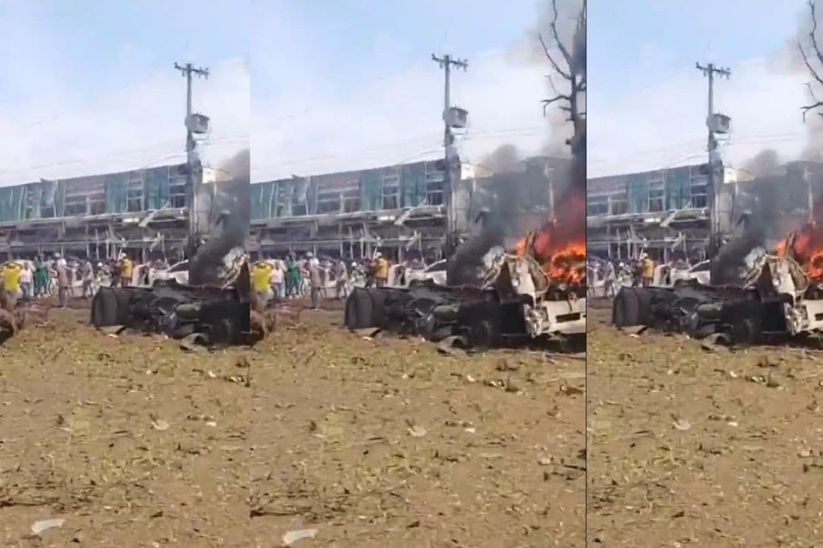 Car Bomb Blast Near Military Airbase Colombia: सेना एयरबेस के बाहर बम धमाका, 5 की मौत, 36 घायल, देखें वीडियो