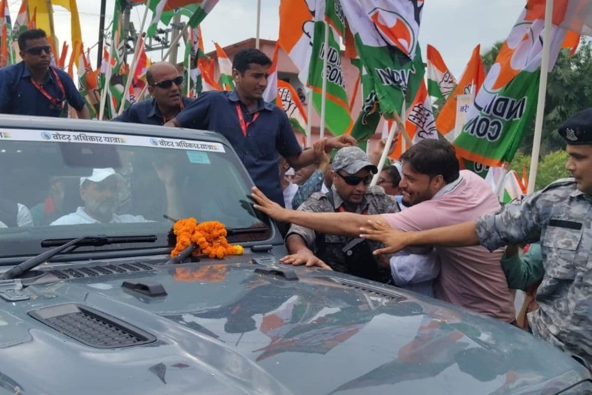 नालंदा पहुंची वोटर अधिकार यात्रा, मुख्यमंत्री के गृह जिले में राहुल गांधी का भव्य स्वागत
