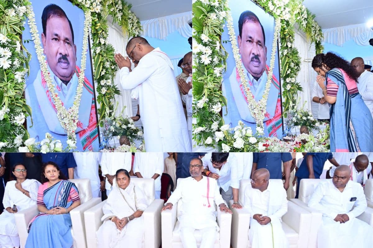 कल्पना संग दिवंगत मंत्री रामदास सोरेन के संस्कार भोज में शामिल होने घोड़ाबांधा पहुंचे सीएम हेमंत सोरेन, दी श्रद्धांजलि