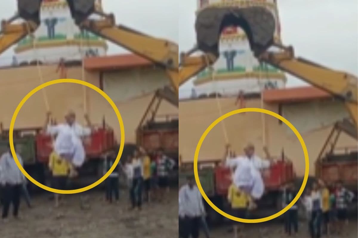 Viral Video: दिल तो बच्चा है जी… JCB पर रस्सी बांधकर बुजुर्ग आदमी झूलने लगा झूला, देखें वीडियो