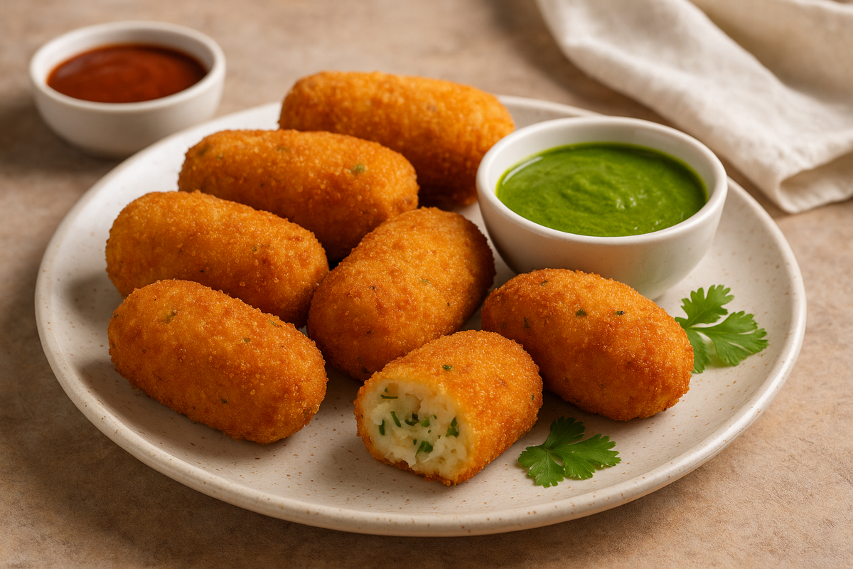 Suji Potato Croquettes Recipe: कुछ नया और टेस्टी खाने का है मन? 15 मिनट में बनाएं बाहर से क्रंची और अंदर से सॉफ्ट सूजी पोटैटो क्रोकेट्स