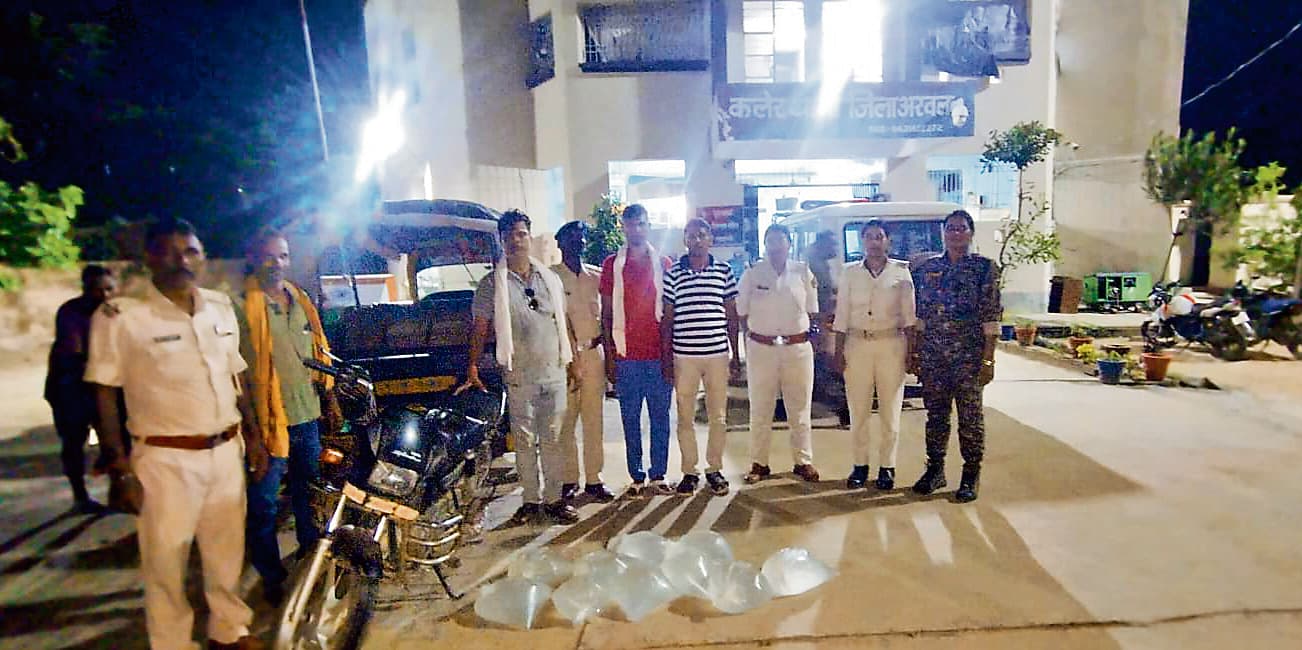 Jehanabad News : कलेर में 100 लीटर शराब सहित टेंपो और बाइक जब्त, तस्कर फरार
