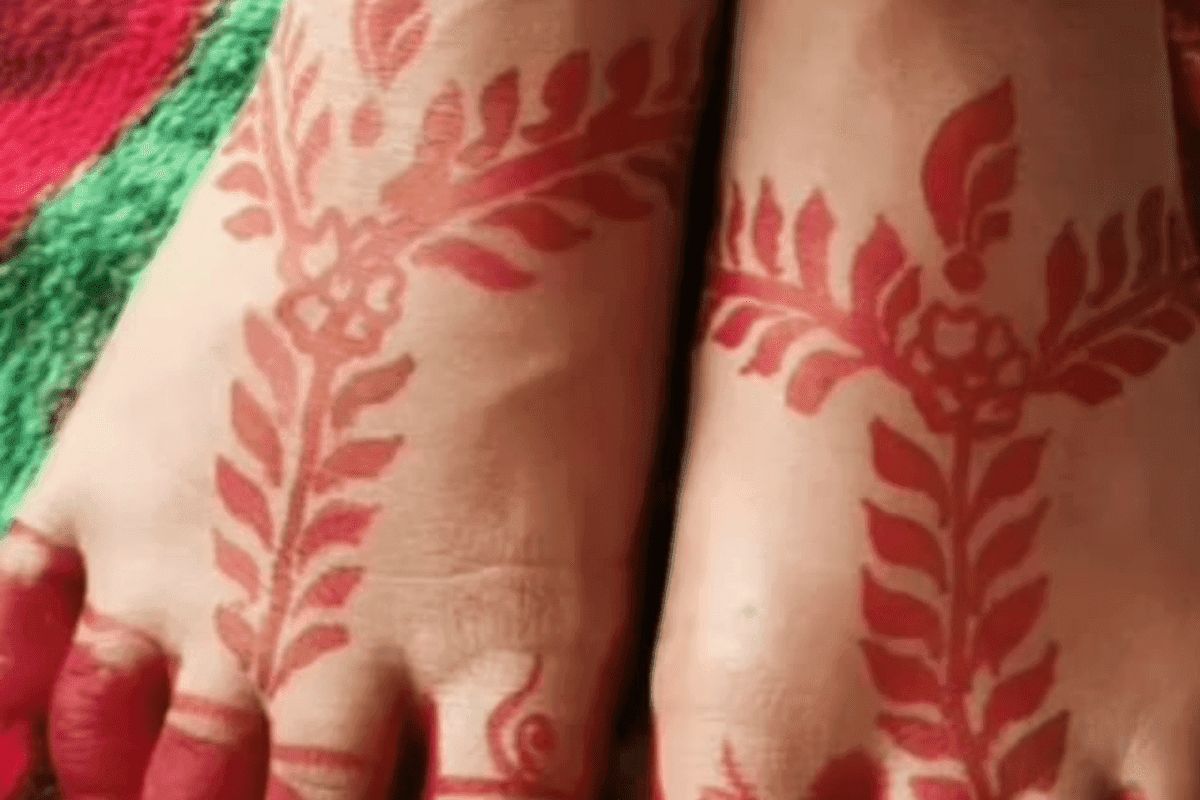 Alta Design For Kanya Pujan