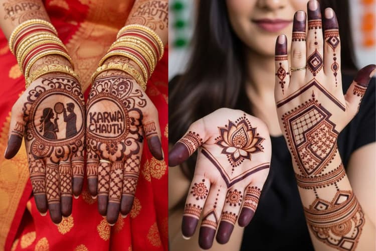 Karwa Chauth Mehndi Design: प्यार, यादें और पिया का नाम, करवा चौथ पर हाथों में सजाएं ये खूबसूरत मेहंदी डिजाइन
