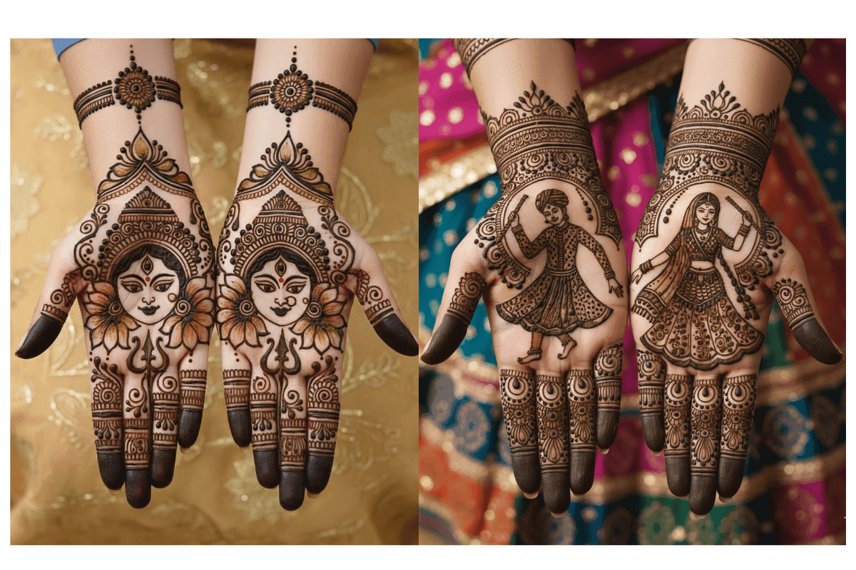 Durga Puja Mehndi Design: दुर्गा पूजा पर लगाएं यूनिक मेहंदी डिजाइन