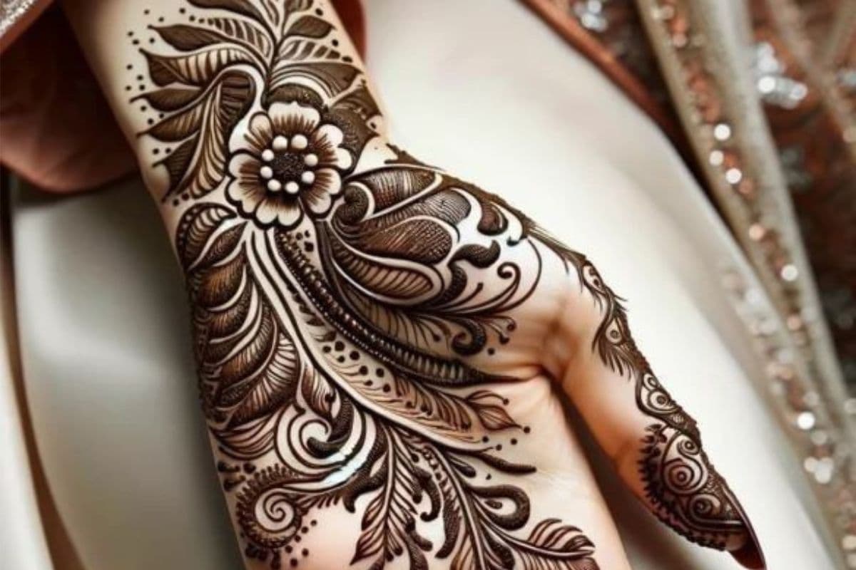 Latest Onam Mehndi Design