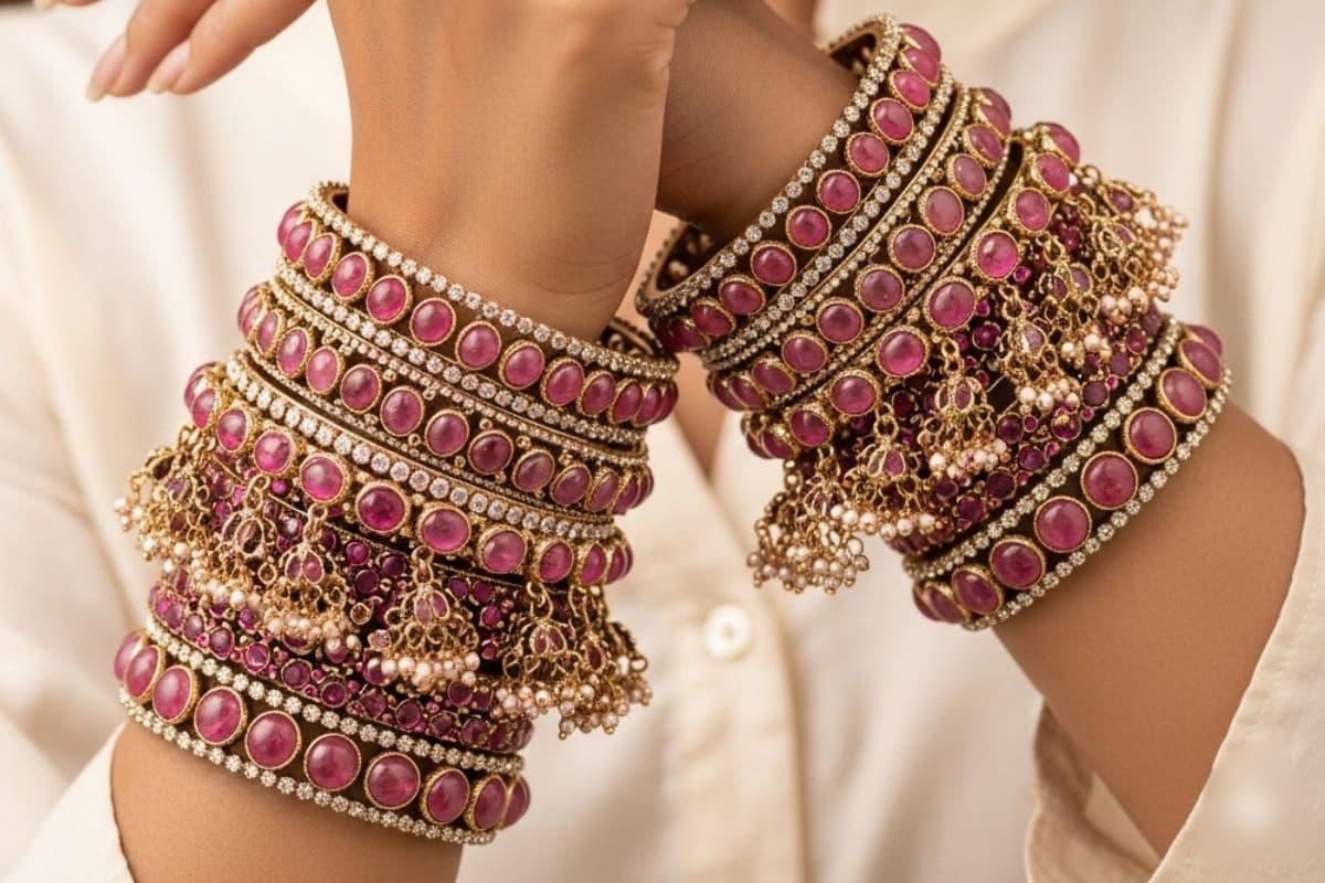 Pink Bangles Design: हर आउटफिट पर परफेक्ट मैच, देखें पिंक बैंगल्स का लेटेस्ट कलेक्शन
