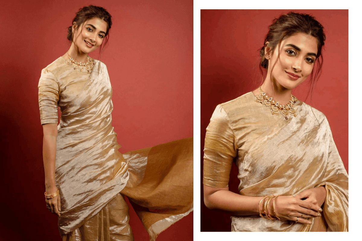 Pooja Hege Inspired South Indian Look