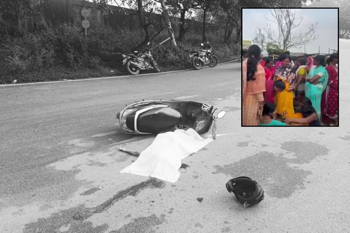 खेलगांव चौक में दर्दनाक सड़क हादसा, स्कूटी सवार युवती को स्कूल बस ने कुचला, मौत
