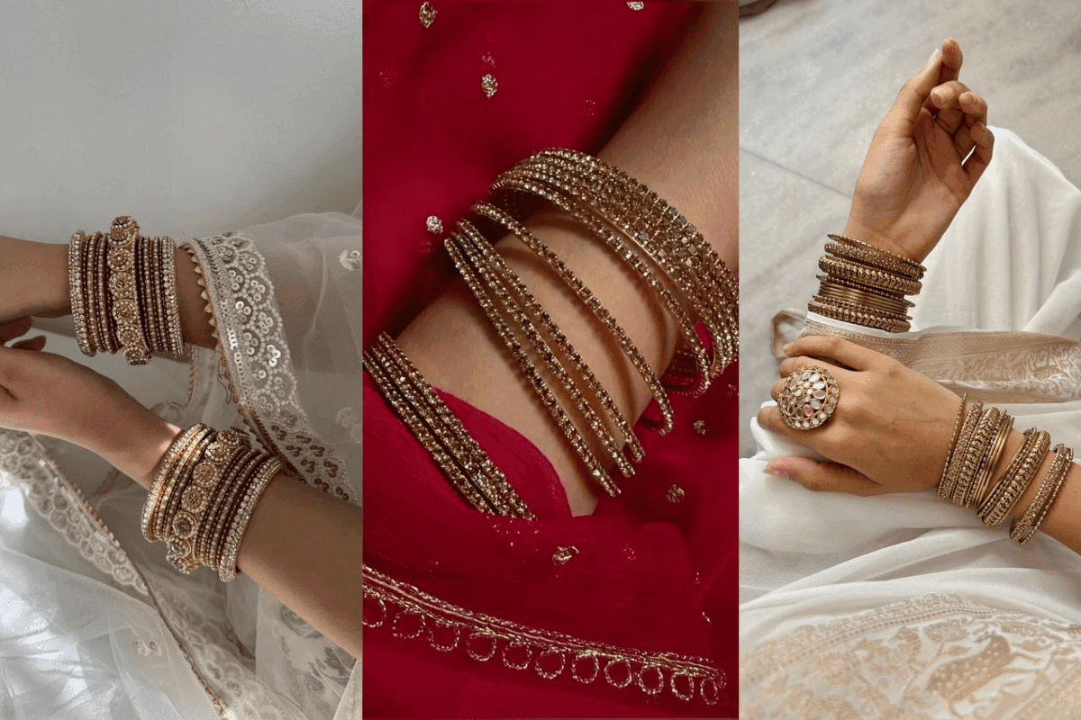 Green Bangles Design for Durga Pooja