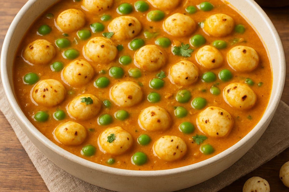 Makhana Matar Curry: शाही स्वाद पाएं अब घर पर, रोटी-नान के साथ बनाएं मटर मखाना करी