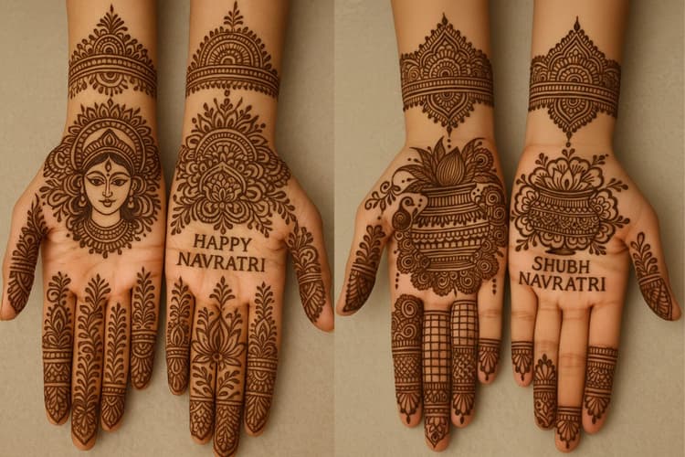 Navratri Mehndi Design: नवरात्रि लुक को बनाएं और भी खास, मॉडर्न AI मेहंदी डिजाइन्स के साथ