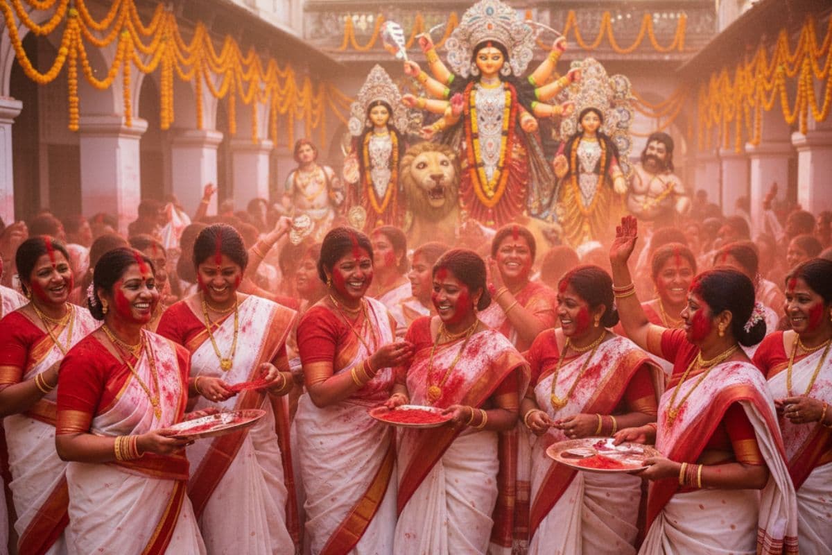 Durga Puja 2025: कोलकाता की दुर्गा पूजा में सिंदूर खेला क्यों है खास? जानें इसके पीछे की धार्मिक आस्था और महत्व