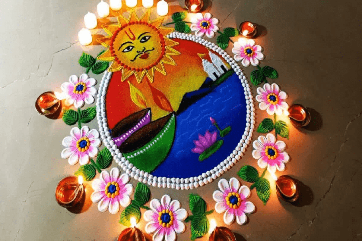 Beautiful Chhath Puja Rangoli designs