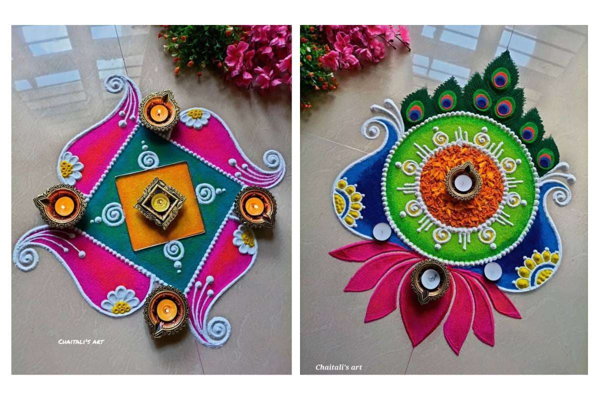 Beautiful Rangoli Designs for Office: ऑफिस को दे एकदम दिवाली वाली वाइब – बनाएं ये 5 खूबसूरत रंगोली डिजाइन