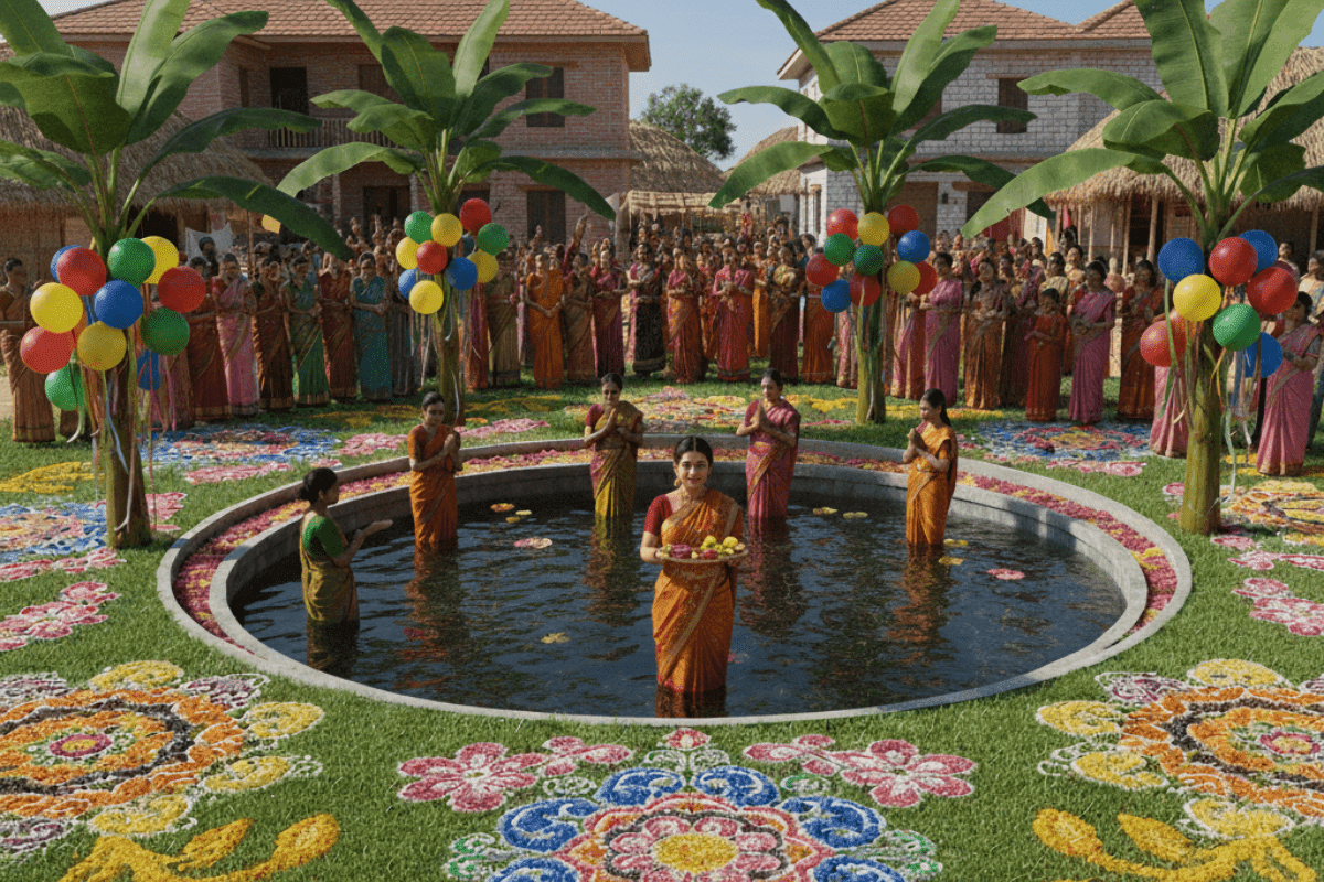 Chhath Puja Ghat Decoration Ideas