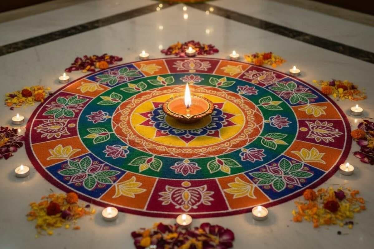 Floral Rangoli Design