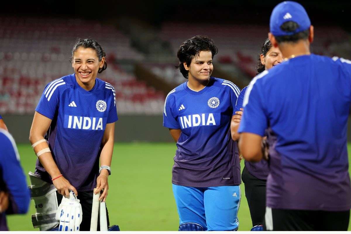 Team India putting in the work in training ahead of the CWC25 semi-final