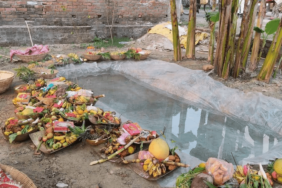 How To Make Chhath Puja Ghat AT Home