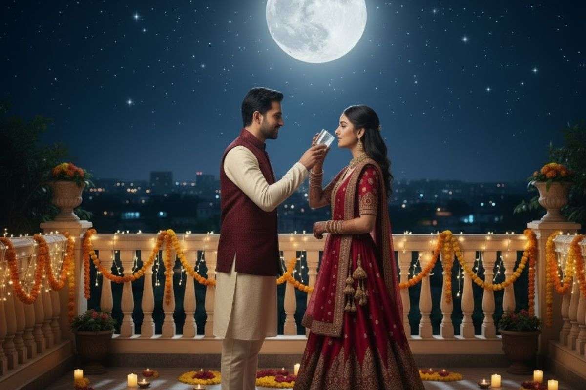 Karwa Chauth 2025 Puja Vidhi Live: आज हैं पति-पत्नी के प्रेम का पर्व करवा चौथ, यहां जानिए शुभ मुहूर्त, पूजा विधि से लेकर चांद के दीदार का सही समय