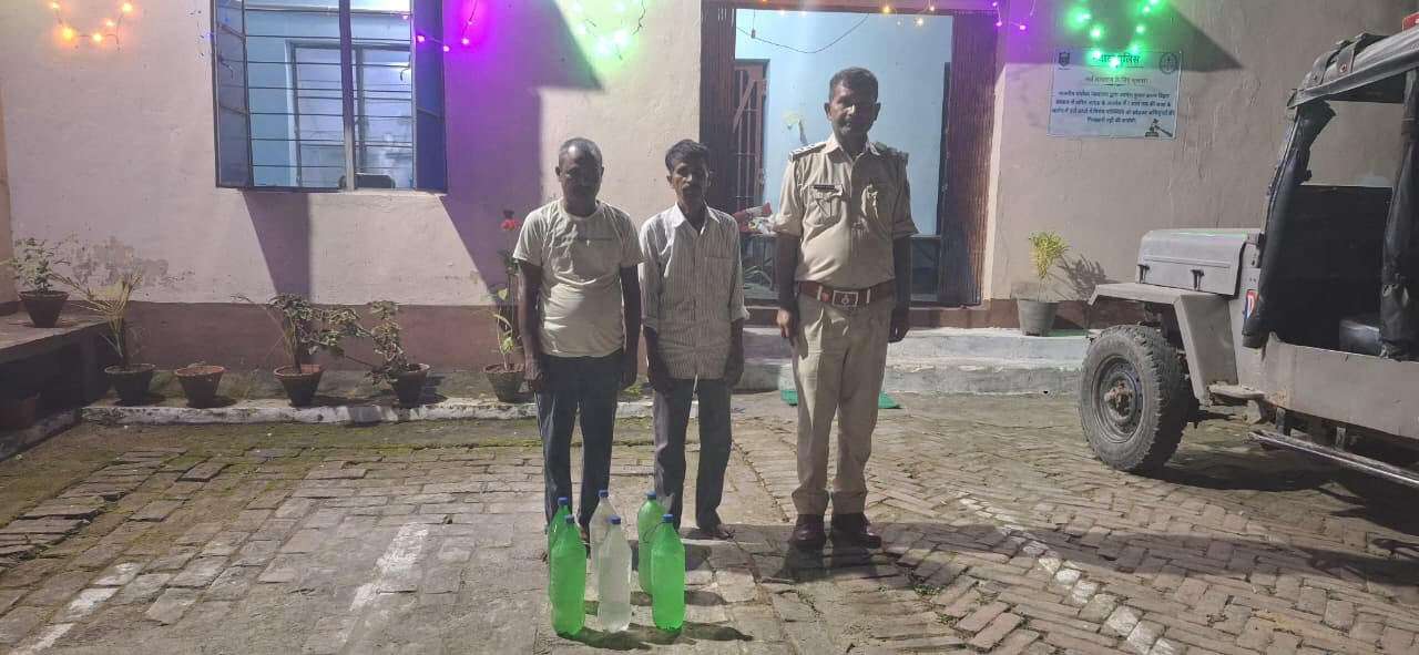 धमौल पुलिस ने शराब के साथ दो को किया गिरफ्तार