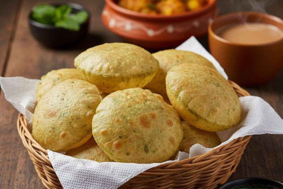 Palak puri recipe 