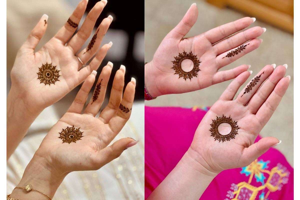 Center Mehndi Design, Aesthetic Mehndi Design