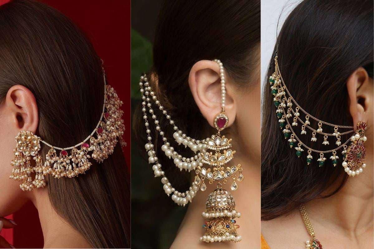 Trendy lightweight chain earrings design 
