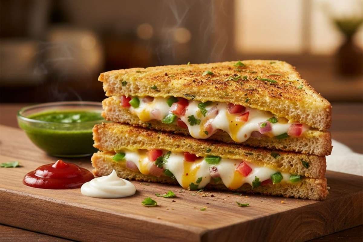 Cheese Besan Toast Sandwich