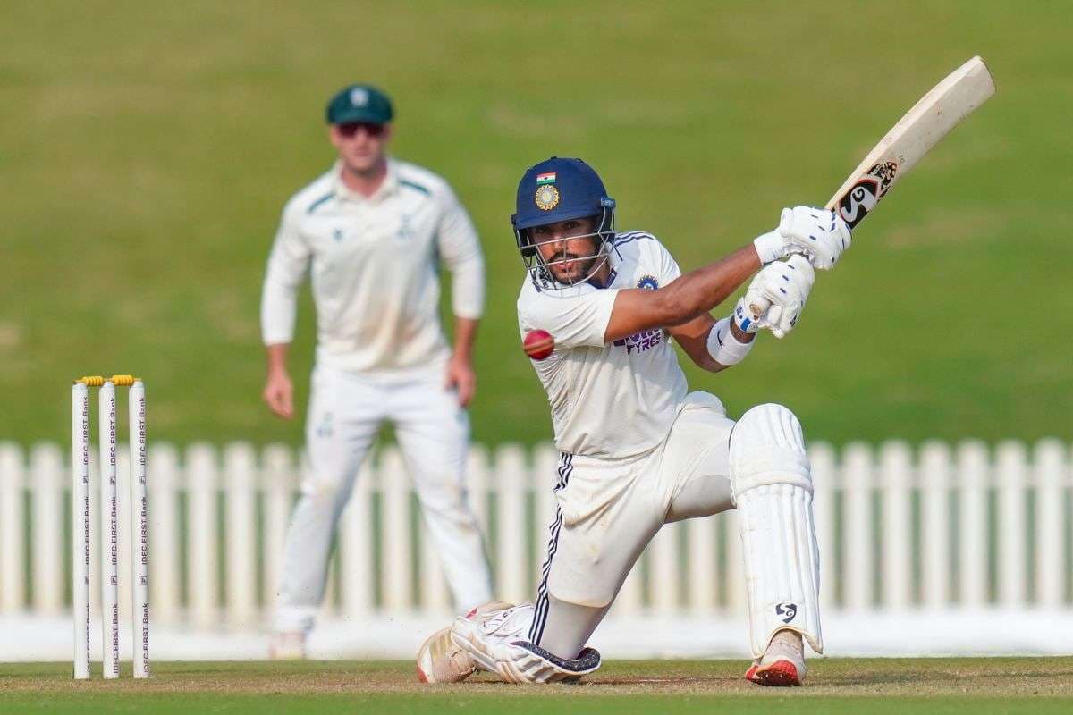 IND A vs SA A: Dhruv Jurel plays a shot