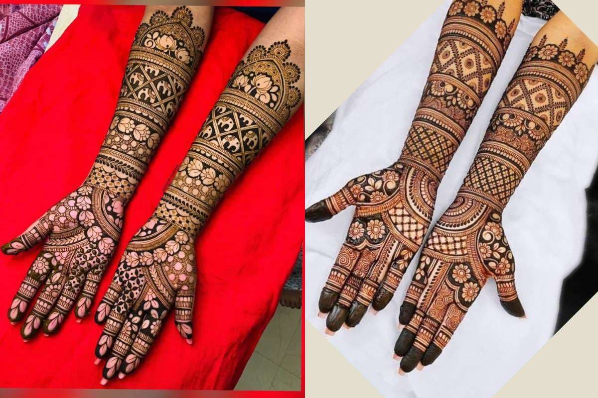Front Hand Bridal Mehndi Design