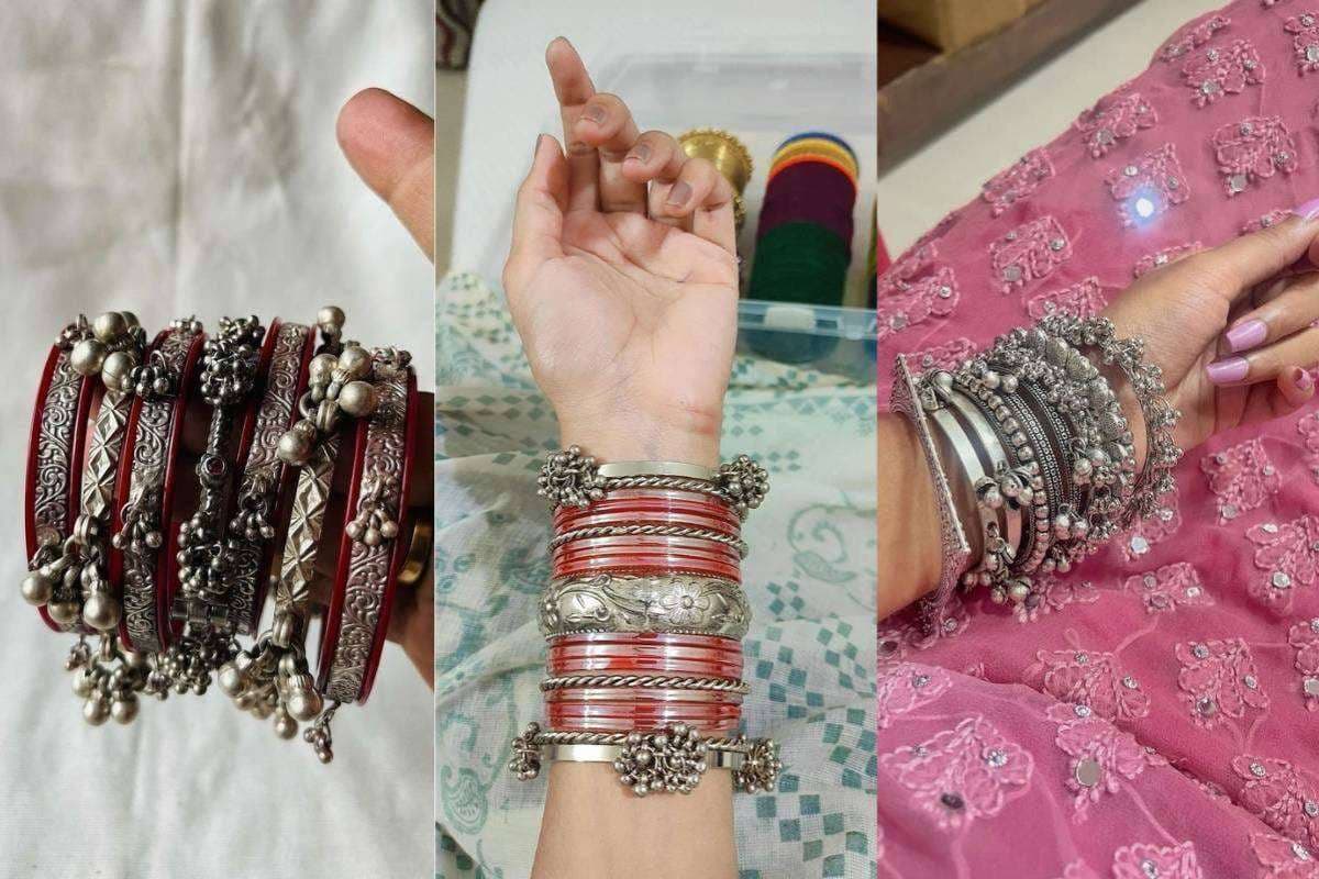 Ghungroo Bangles Design - Silver Oxidised