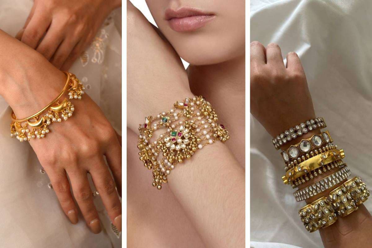 Fancy Bangles Designs for Women - Golden Bangles Design