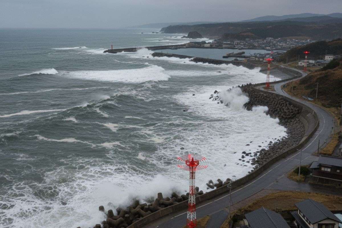 Japan Iwate Coast Tsunami Alert / Ai Image