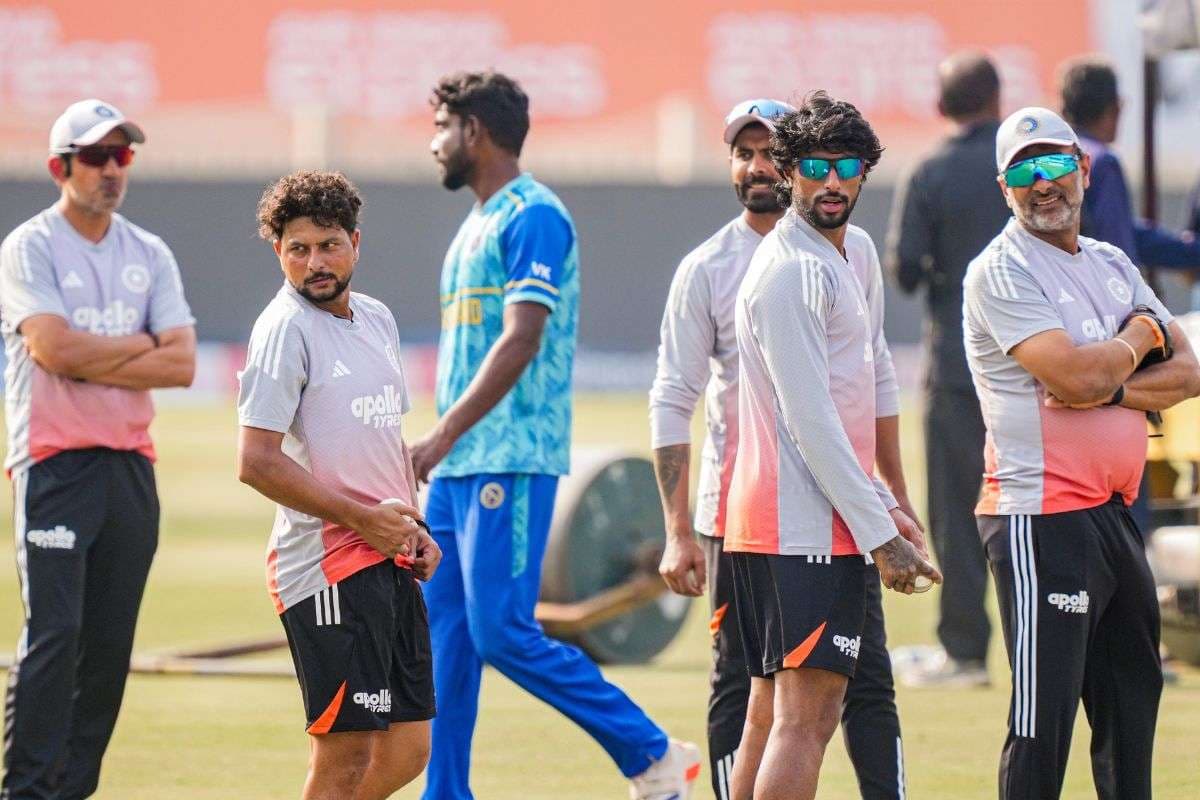 Kuldeep Yadav Tilak Varma During Practice