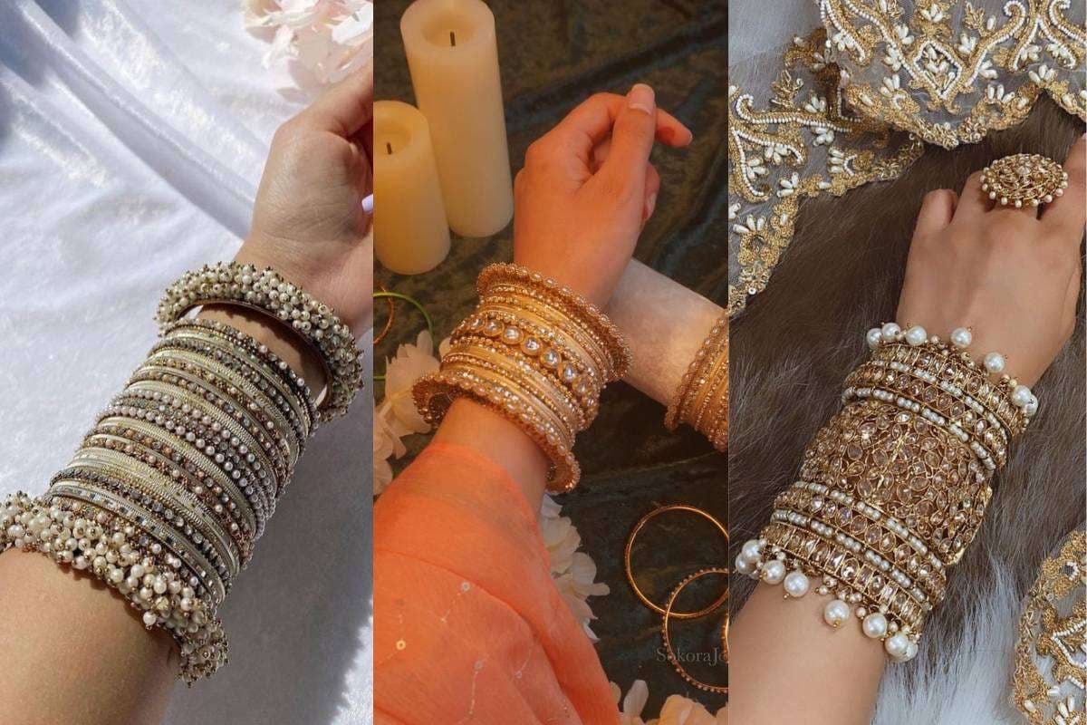 Gold bangles design perfect for the wedding season.