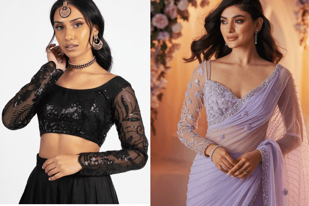 Net Full Sleeve Blouse