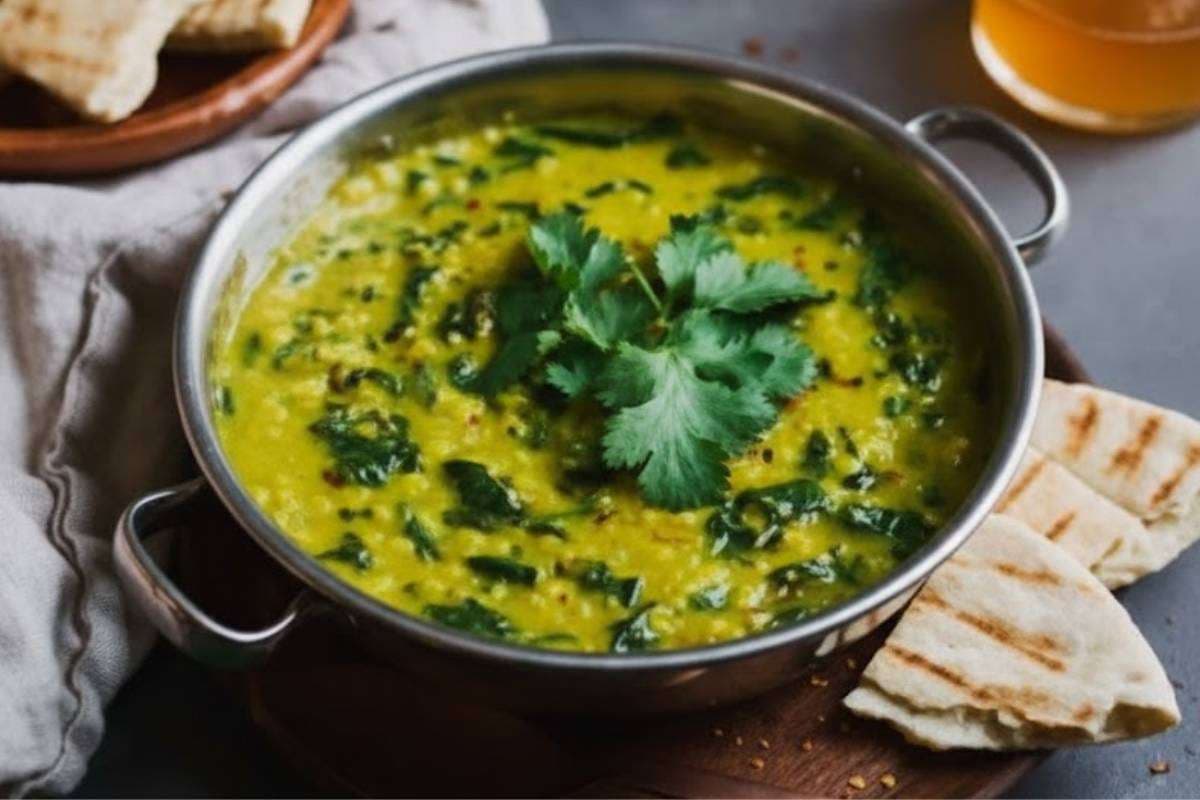 Winter special palak sambar recipe