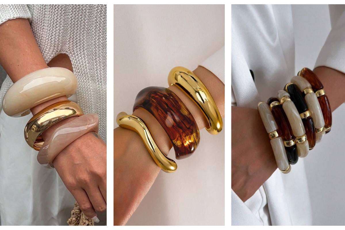 Wooden & Resin Boho Bangles Design