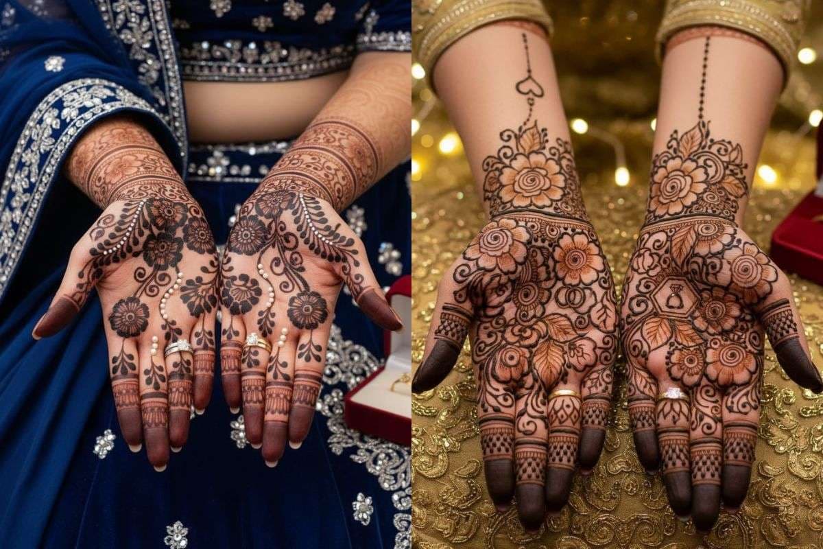 mehndi design for engagment bride
